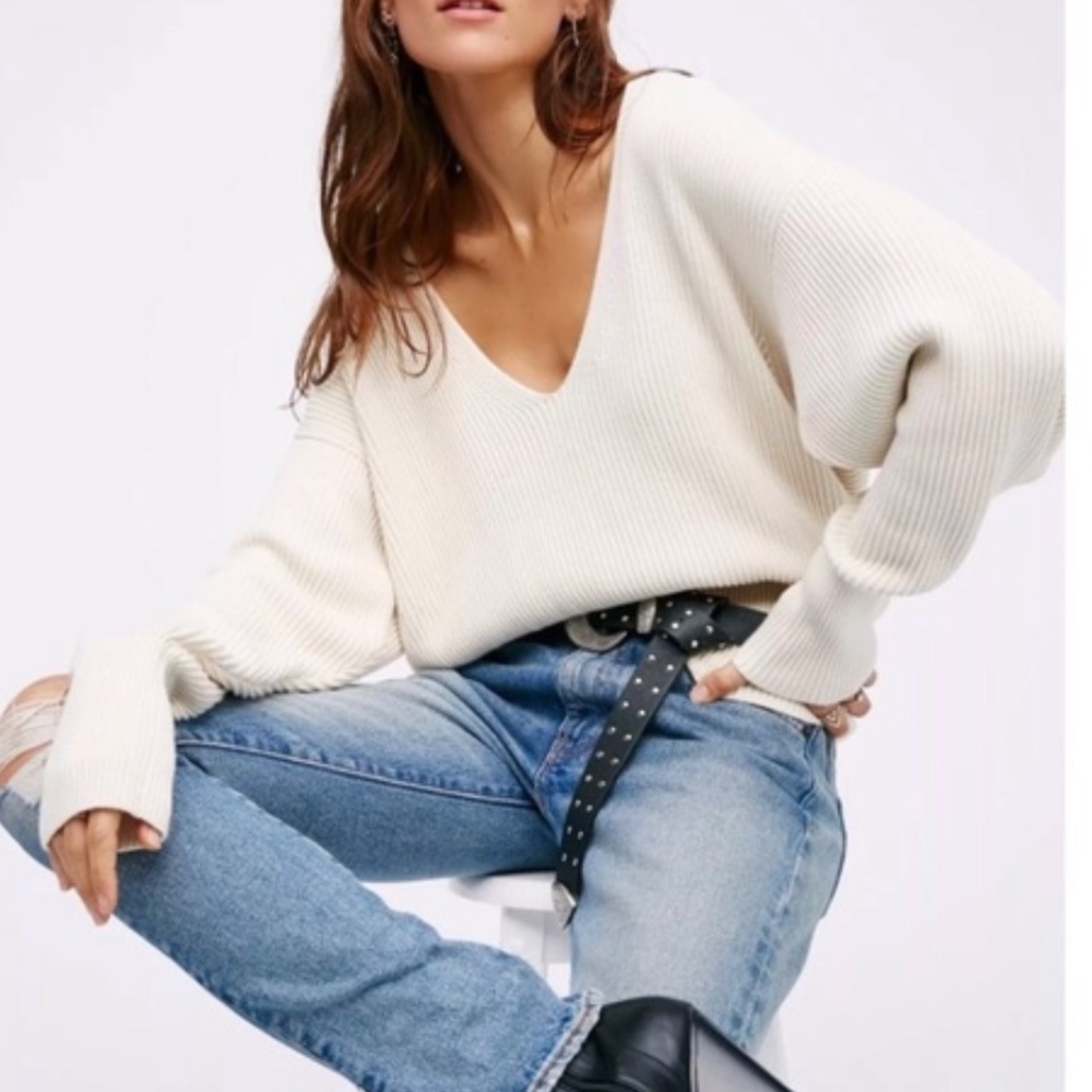 Free people Deep v sweater